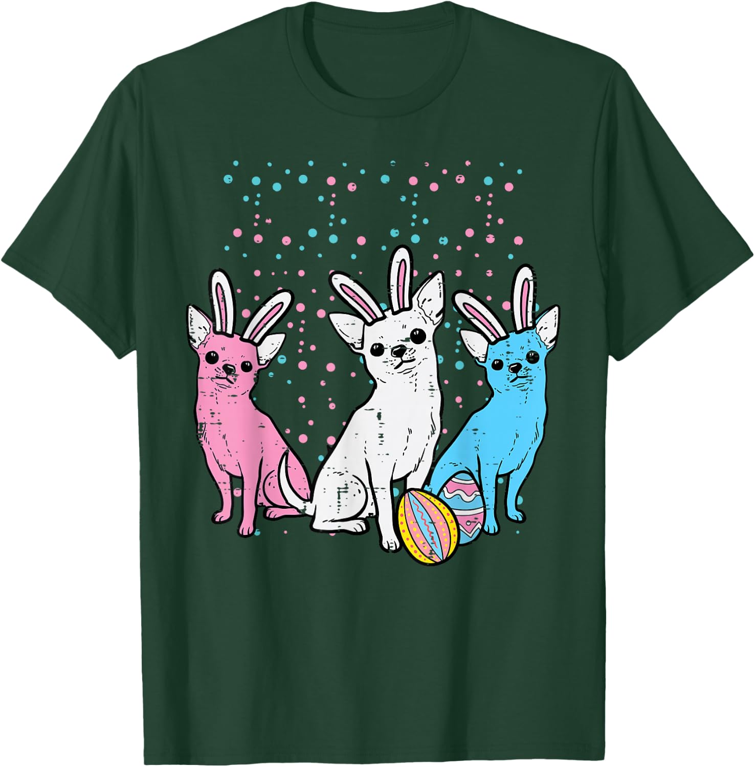 Easter Bunny Chihuahuas Chiwawa Dog Owner Men Women Kids T-Shirt - T-Shirt | Forest