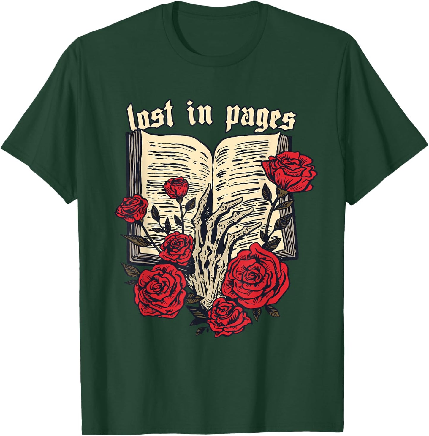 Bookish Lost in Pages Exciting Book Novel Love Reading Books T-Shirt - T-Shirt | Forest