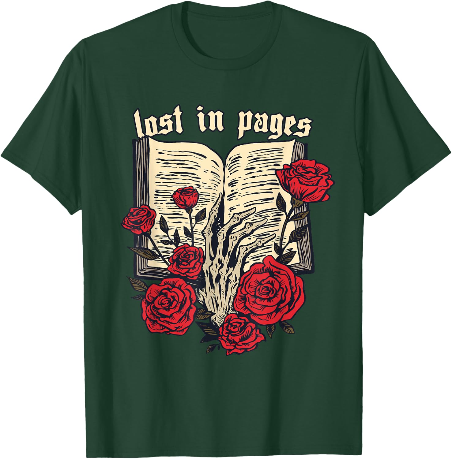 Bookish Lost in Pages Exciting Book Novel Love Reading Books T-Shirt - T-Shirt | Forest