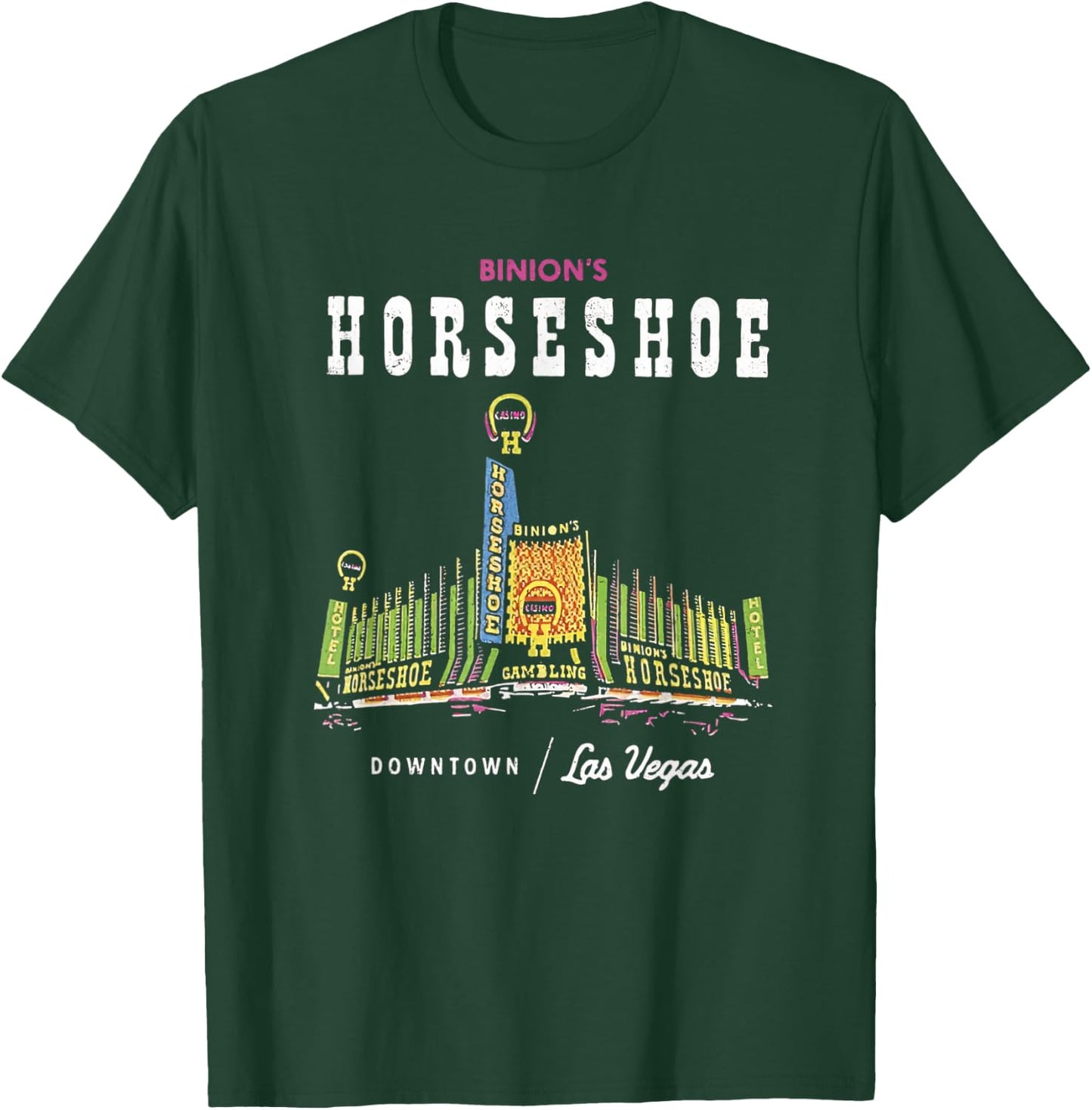 Binion's Horseshoe Hotel Casino Vintage Retro Las Vegas T-Shirt - T-Shirt | Forest