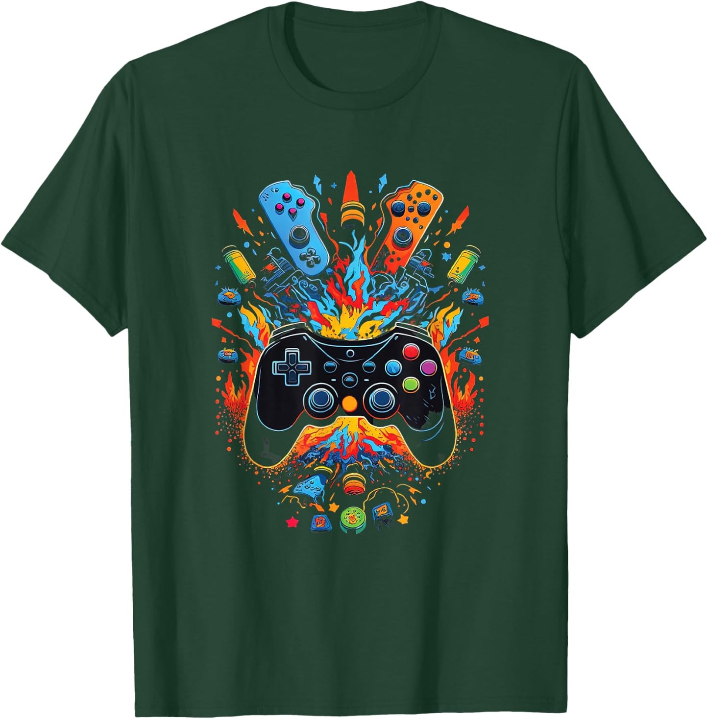 Gamer Aesthetic Graphic Gaming Video Games Boys Teens Kids T-Shirt - T-Shirt | Forest
