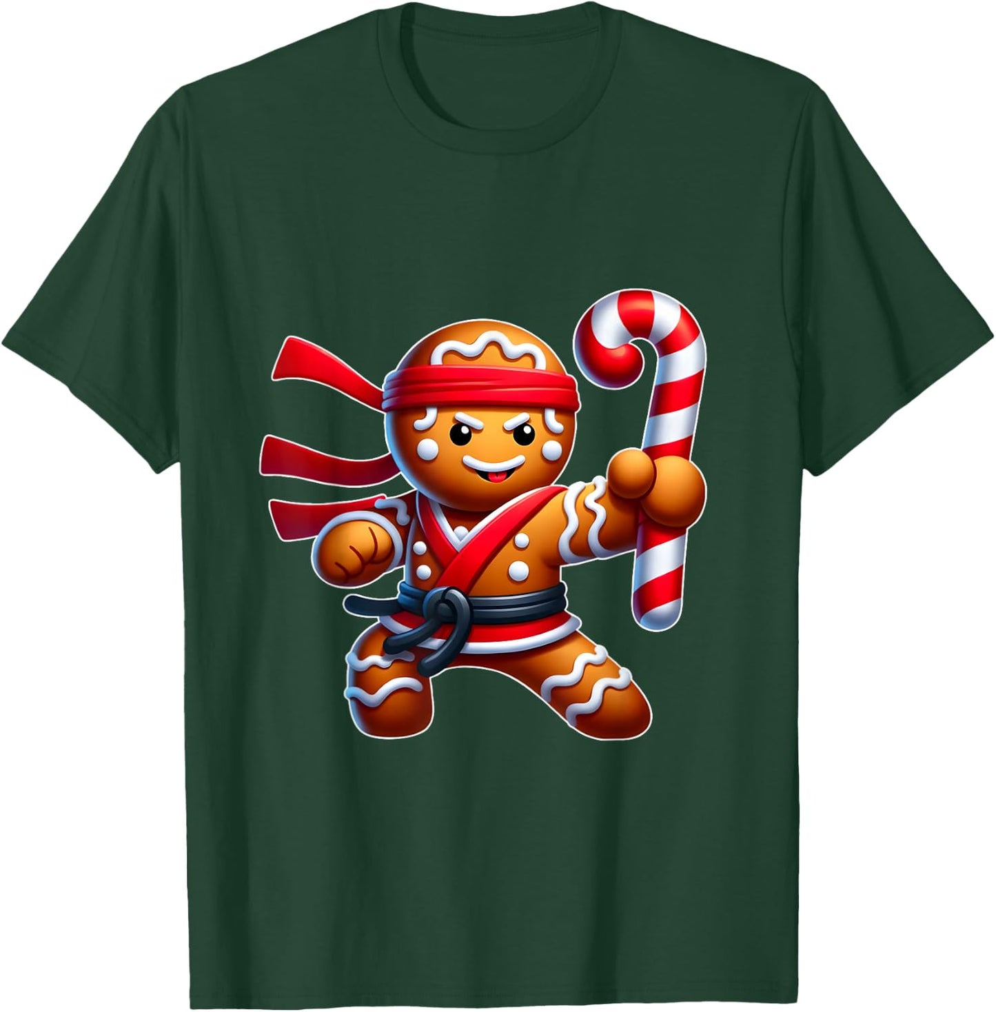 Funny Christmas Ninja Gingerbread Ninjabread T-Shirt - T-Shirt | Forest