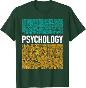 Psychology - Word Cloud Psychologist Psychiatrist Therapist T-Shirt - T-Shirt | Forest