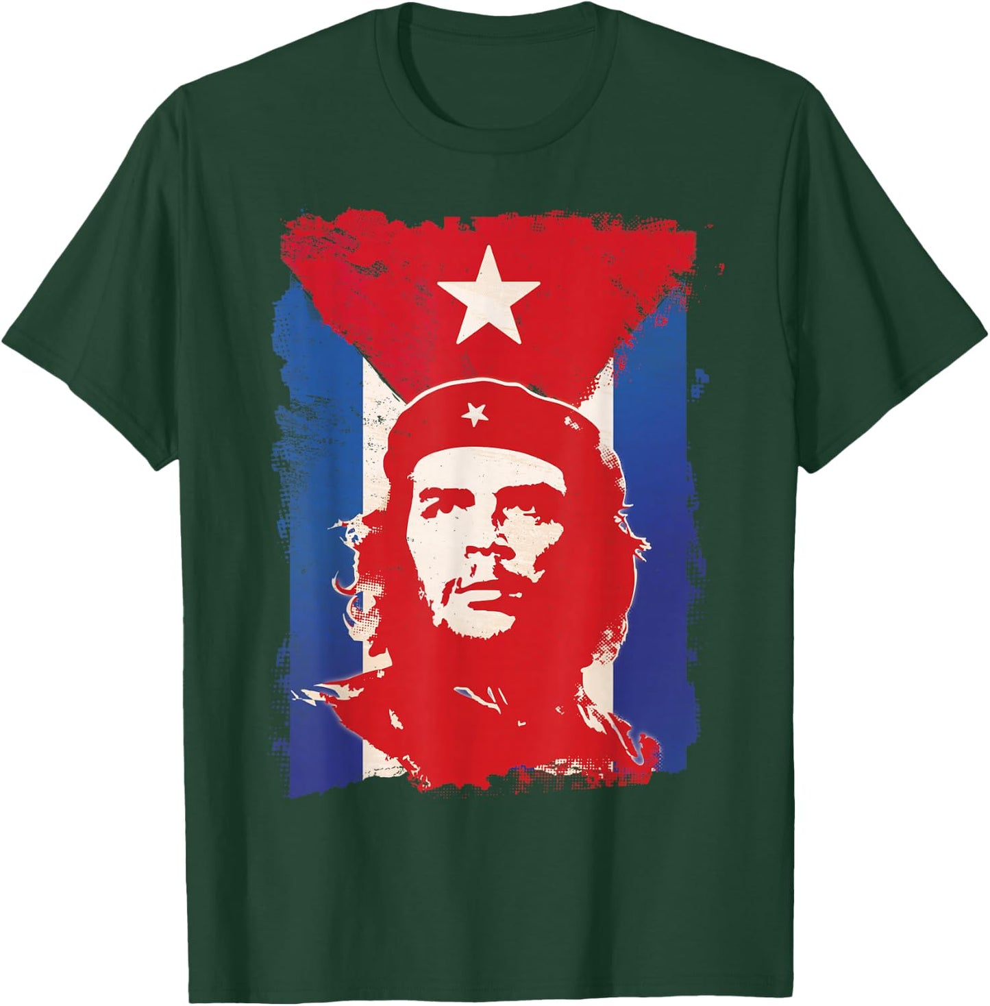 Che Guevara Shirt Cuba Flag Cuban Heritage Revolution Rebel T-Shirt - T-Shirt | Forest