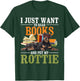 I Just Want To Read Books And Pet My Rottie - Rottweiler Lov T-Shirt - T-Shirt | Forest