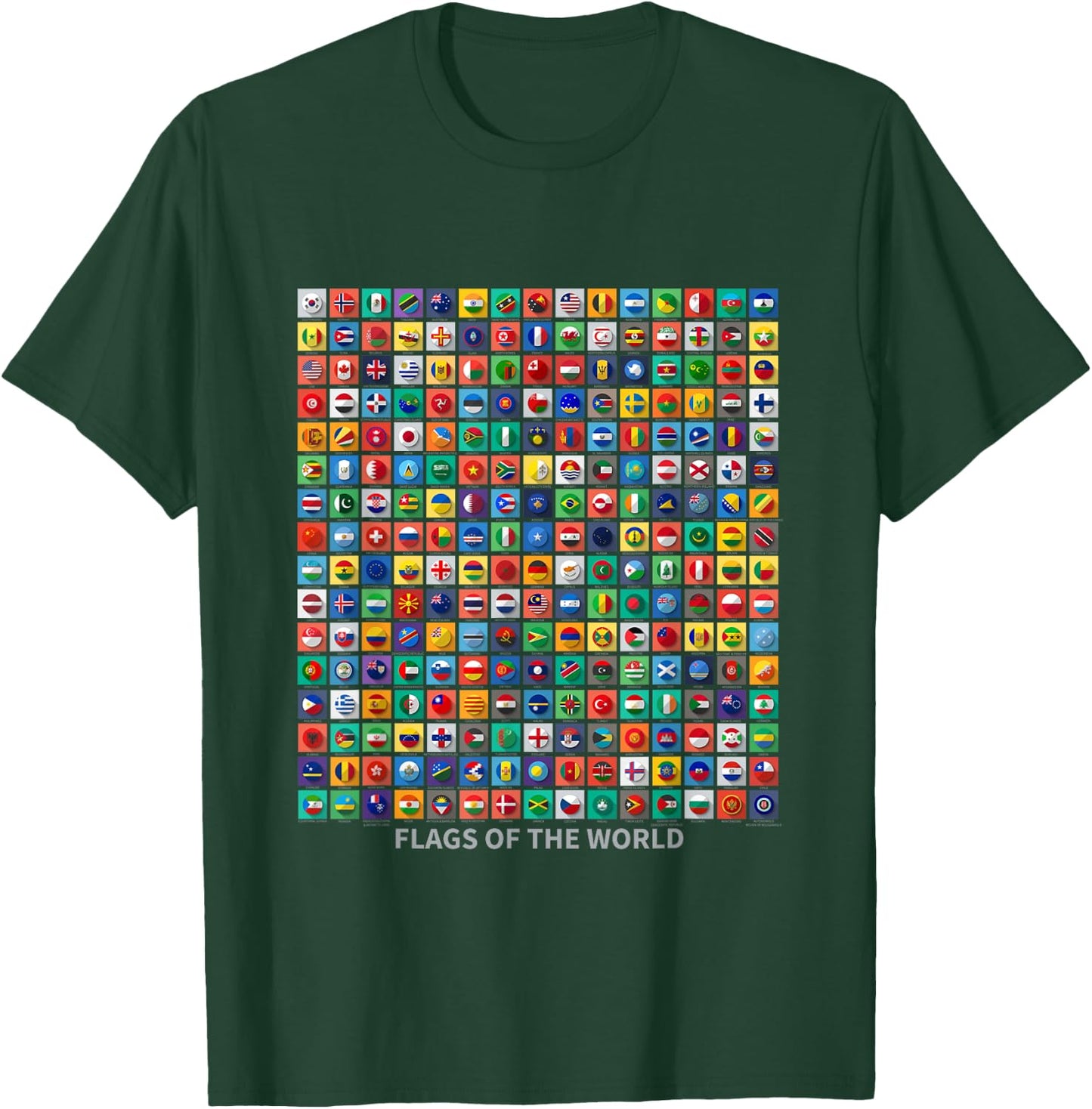 Flags of the Countries of the World Outfit Graphic Designs T-Shirt - T-Shirt | Forest