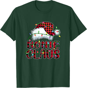 Nonie Claus Shirt Christmas Lights Pajama Family Matching T-Shirt - T-Shirt | Forest