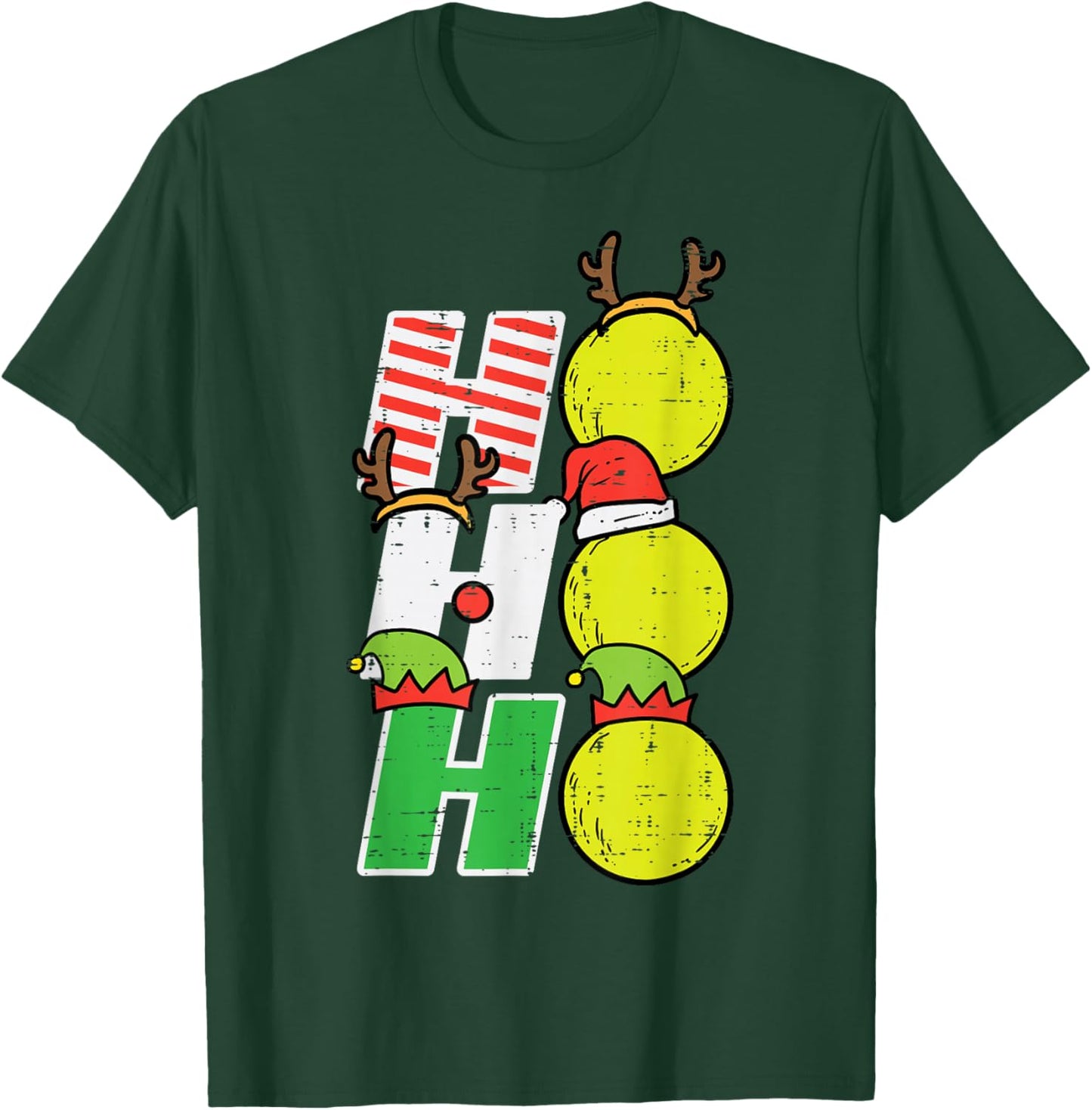Christmas Lacrosse Ho Ho Ho Lax Xmas Sports Men Women Kids T-Shirt - T-Shirt | Forest