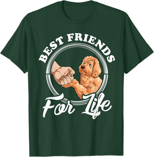 Goldendoodle Lover Design "Best Friends" Funny Goldendoodle T-Shirt - T-Shirt | Forest
