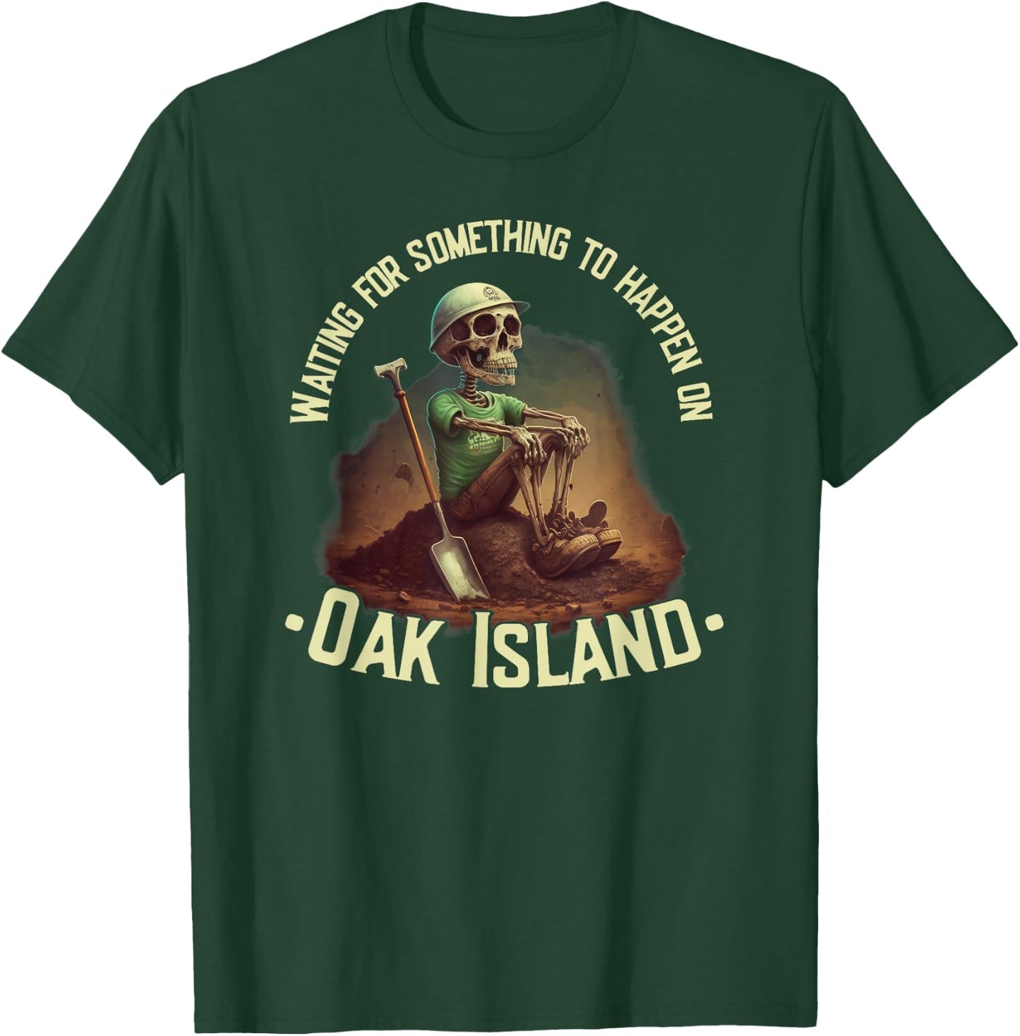 Oak Island Treasure Hunting Skeleton Oak Island Mystery T-Shirt - T-Shirt | Forest