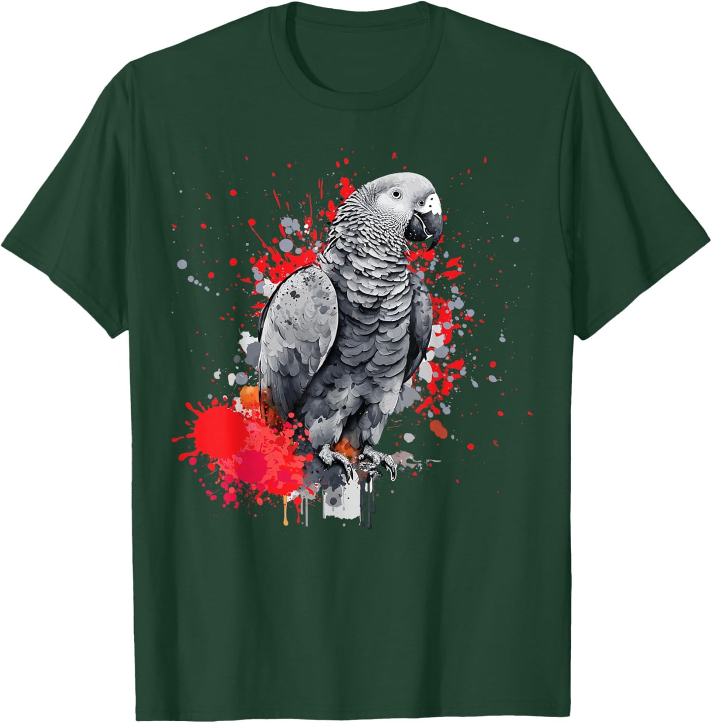 African Grey Parrot T-Shirt - T-Shirt | Forest