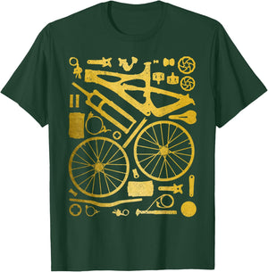 Mountain Bike MTB Cycling Bicycle Parts Mountain Bike T-Shirt - T-Shirt | Forest