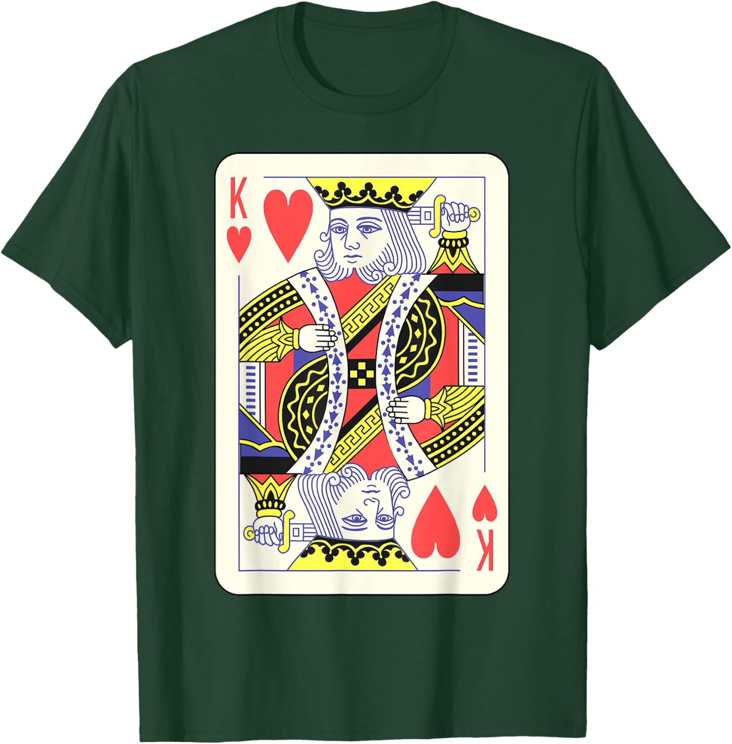 King of Hearts Playing Card | Couples Halloween Costume T-Shirt - T-Shirt | Forest