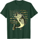 Bass Fish Fishing USA American Flag Camouflage Fisherman T-Shirt - T-Shirt | Forest