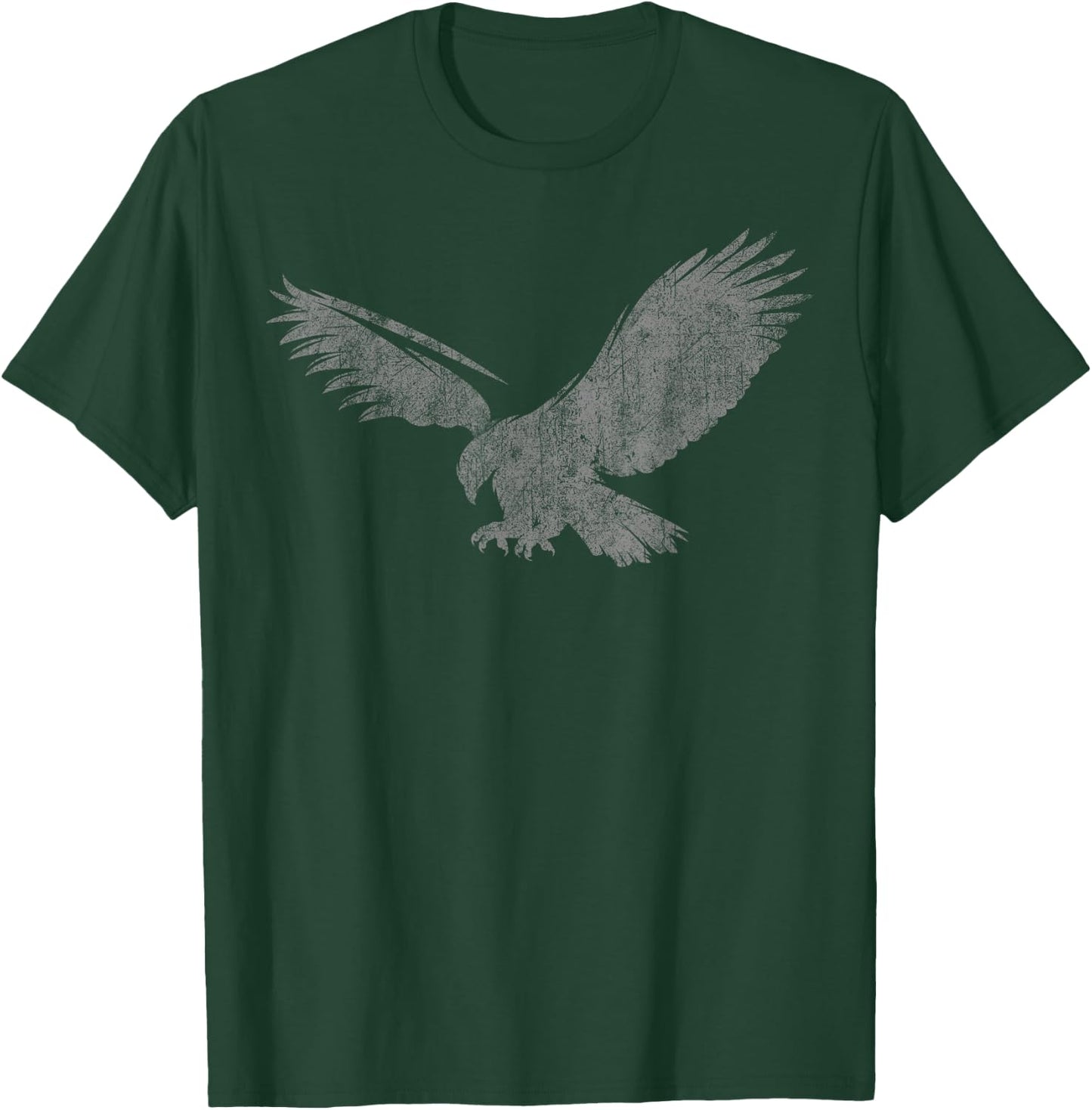 Beautiful Eagle American Bird Silhouette Flying Vintage USA T-Shirt - T-Shirt | Forest