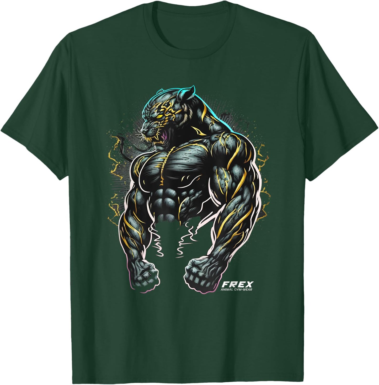 Panther Bodybuilding Fitness Gym Wear T-Shirt - T-Shirt | Forest