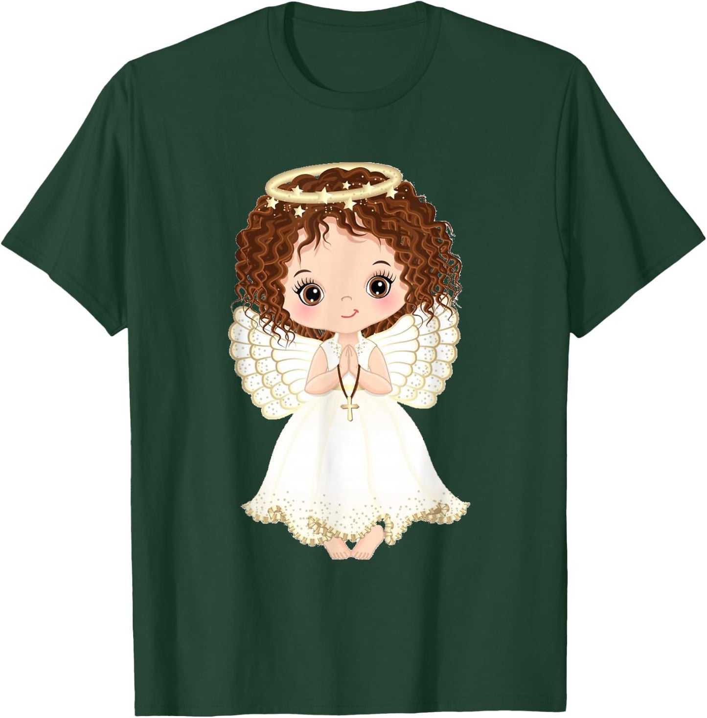 Cute Christmas Angel Red Hair Angel Xmas Church T-Shirt - T-Shirt | Forest