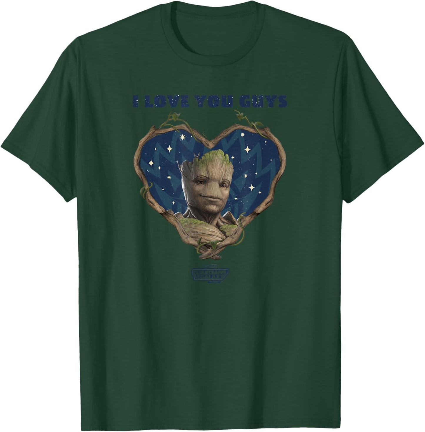 Marvel Guardians of the Galaxy Vol. 3 Groot Heart Portrait T-Shirt - T-Shirt | Forest