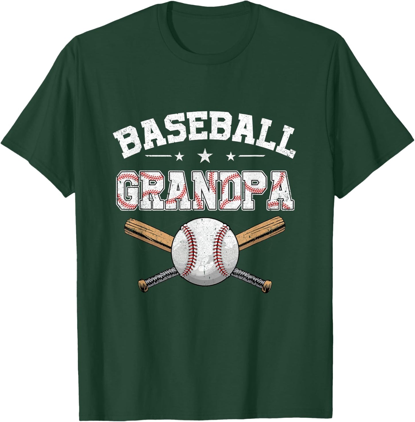 Baseball Grandpa For Fathers Day Baseball Lovers T-Shirt - T-Shirt | Forest