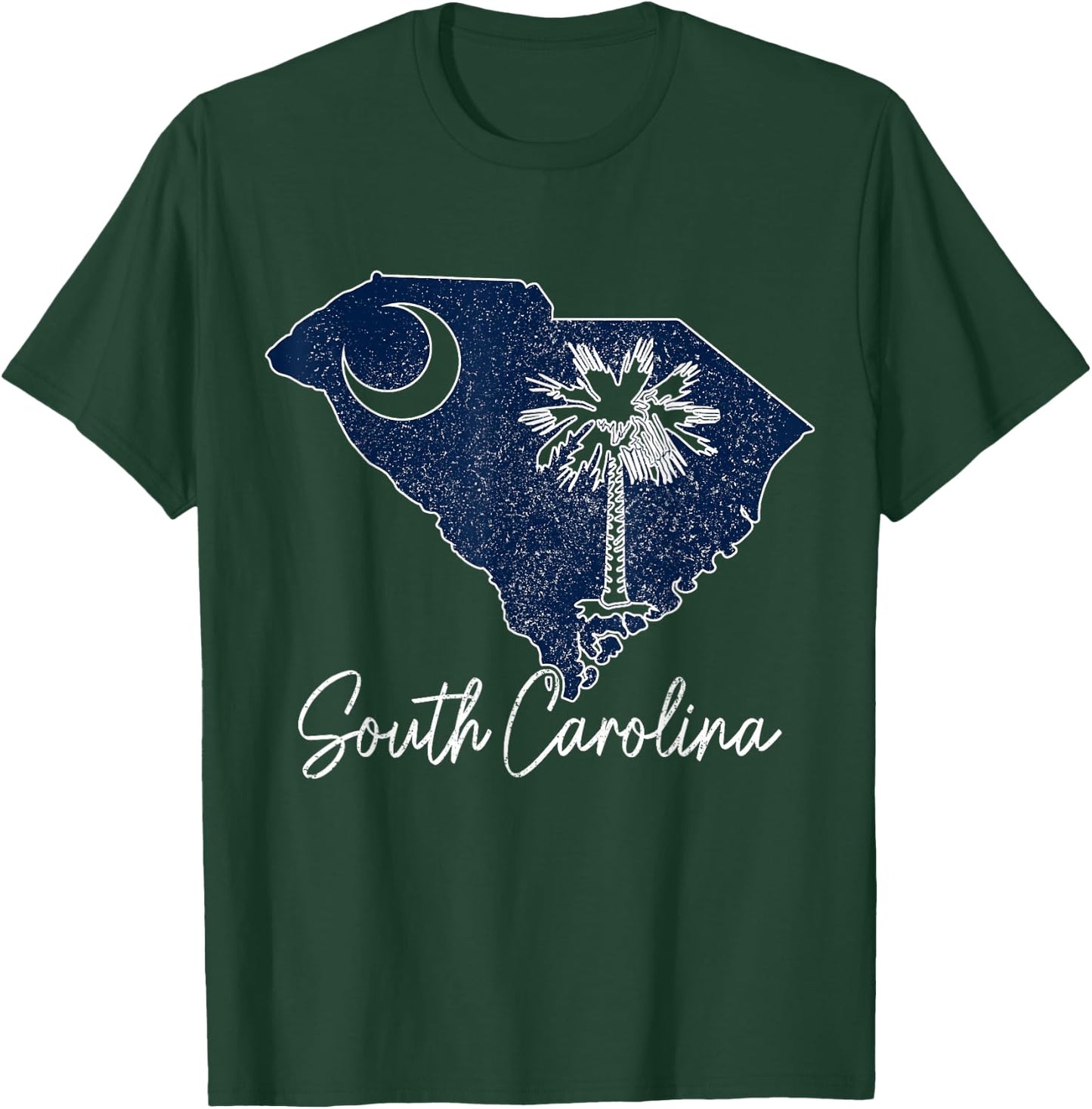 South Carolina Palmetto Moon USA America Pride Vintage T-Shirt - T-Shirt | Forest