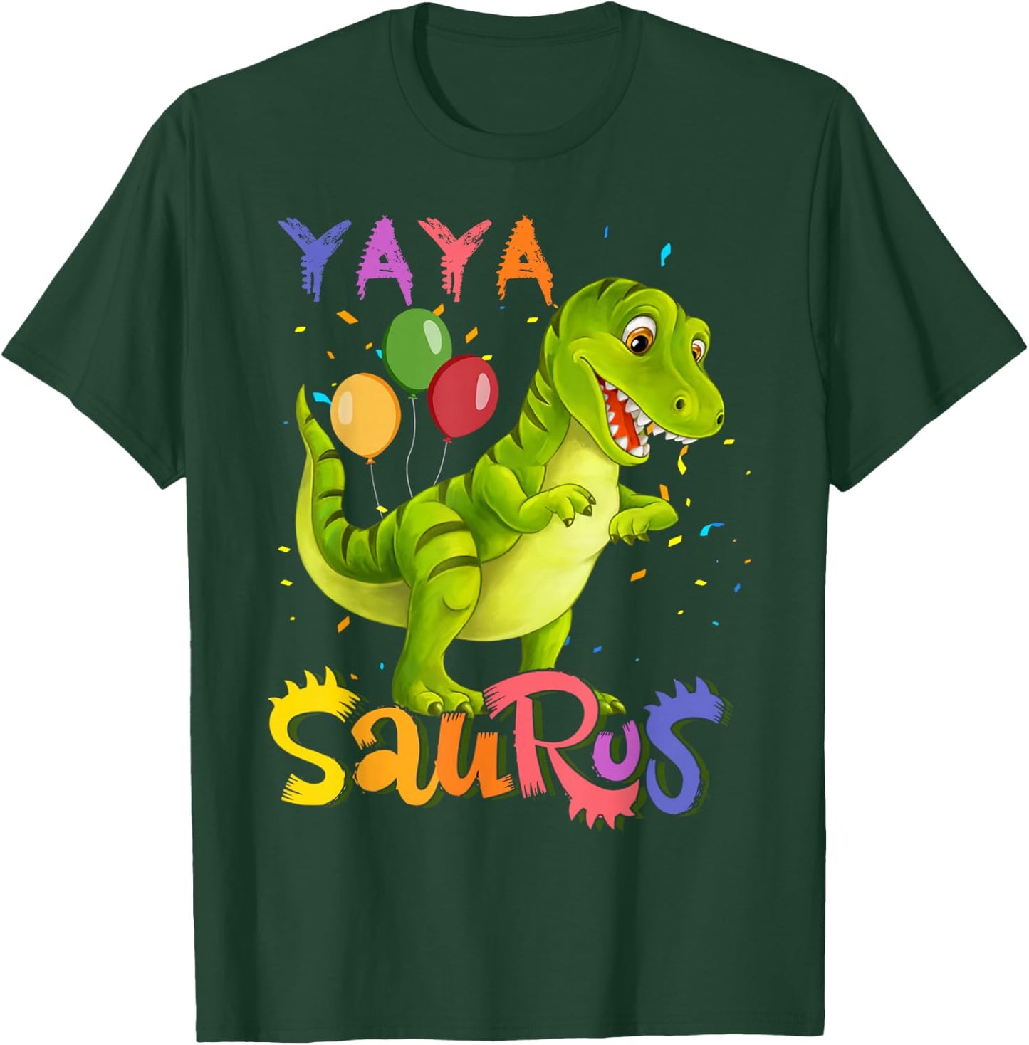 Yayasaurus T Rex Dinosaur Yaya Saurus Family Matching T-Shirt - T-Shirt | Forest