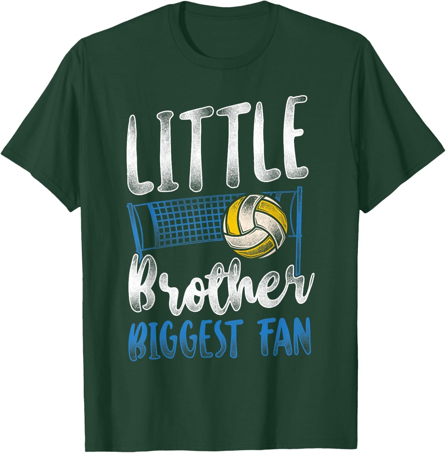 Volleyball Player Team Brother Vintage Little Brother T-Shirt - T-Shirt | Forest