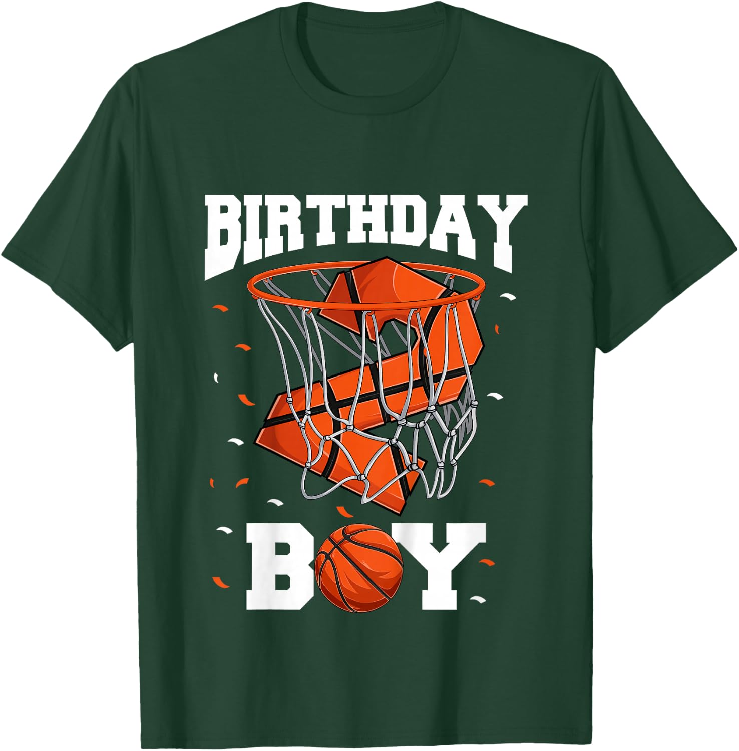 Kids 2nd Birthday Basketball Shirt Kids, Boys 2 Year Old T-Shirt - T-Shirt | Forest