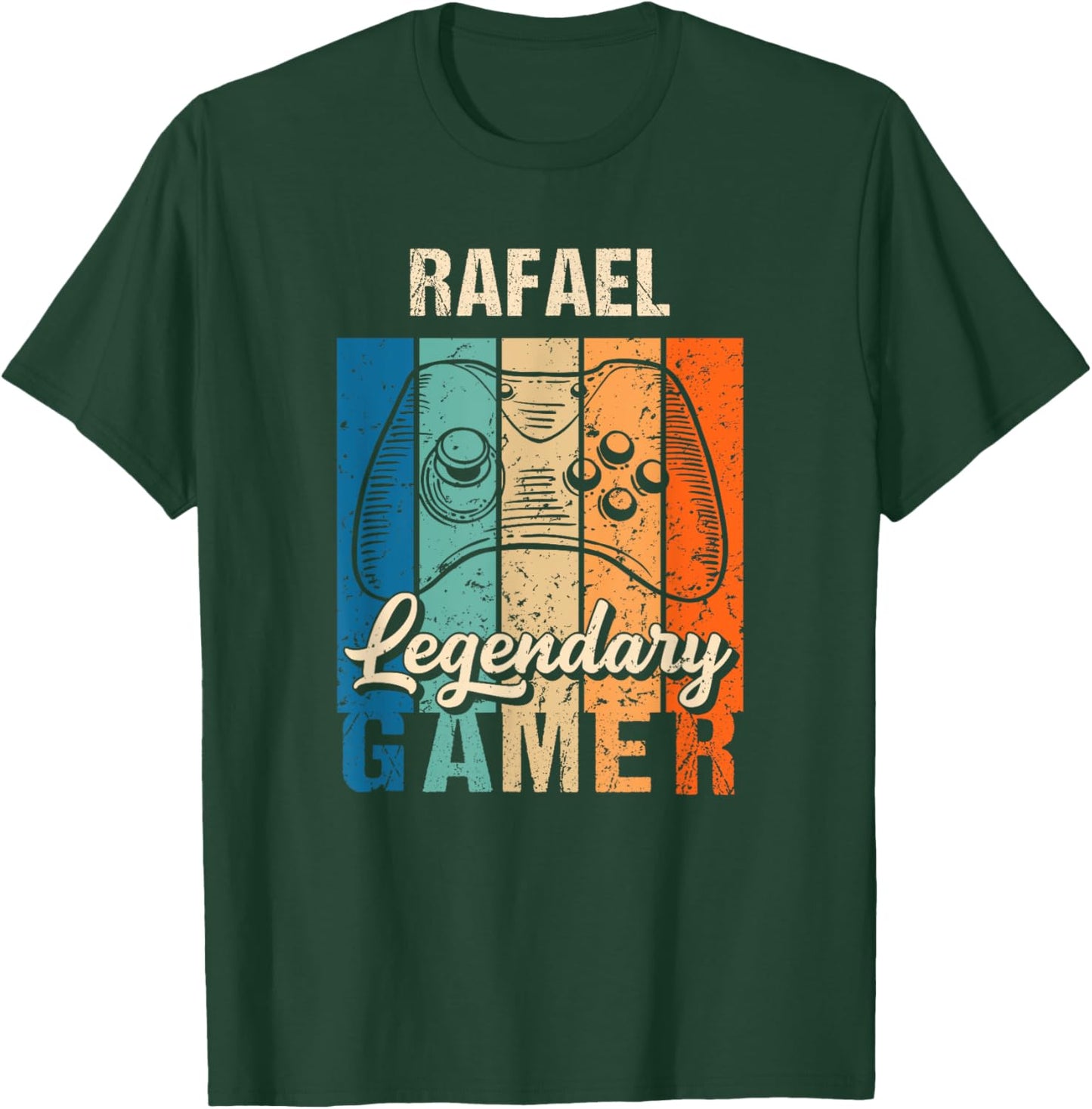 Rafael Name Gift - Personalized Legendary Gamer T-Shirt - T-Shirt | Forest