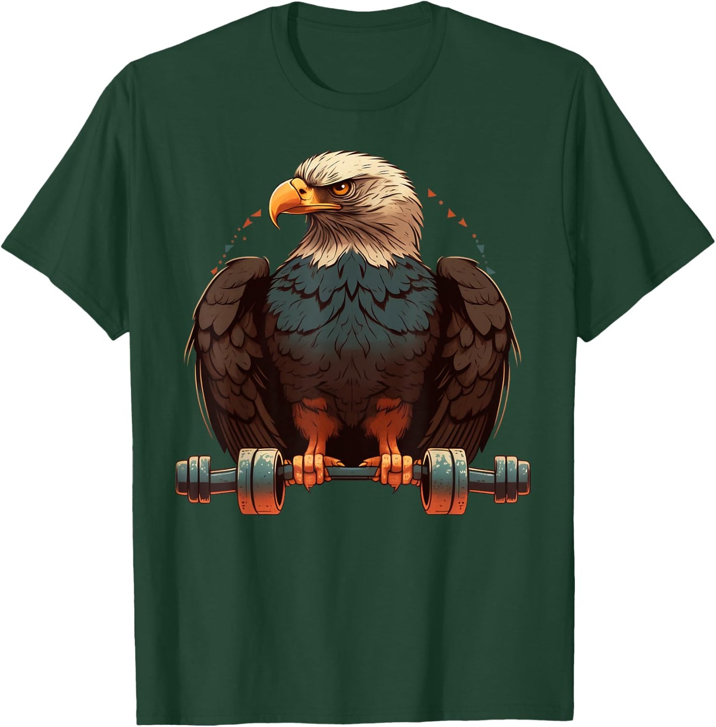 Eagle Weightlifting Funny Fitness Gym Eagle T-Shirt - T-Shirt | Forest