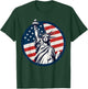 Statue of Liberty with American Flag - Fourth of July T-Shirt - T-Shirt | Forest