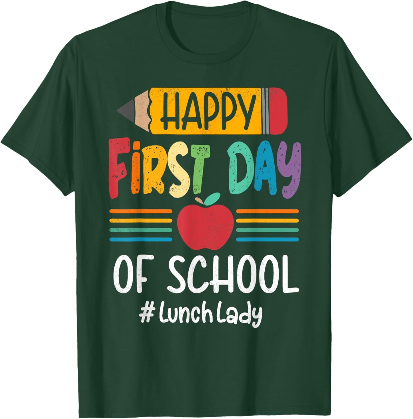 Welcome Back To School Lunch Lady Teacher Fist day of school T-Shirt - T-Shirt | Forest
