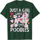 Poodle Just A Girl Who Loves Poodles Dog Flower Floral T-Shirt - T-Shirt | Forest
