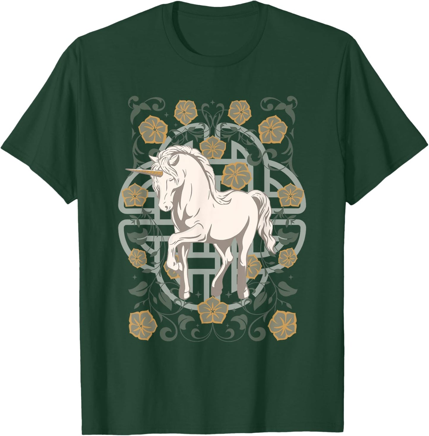 Celtic Unicorn Design T-Shirt - T-Shirt | Forest