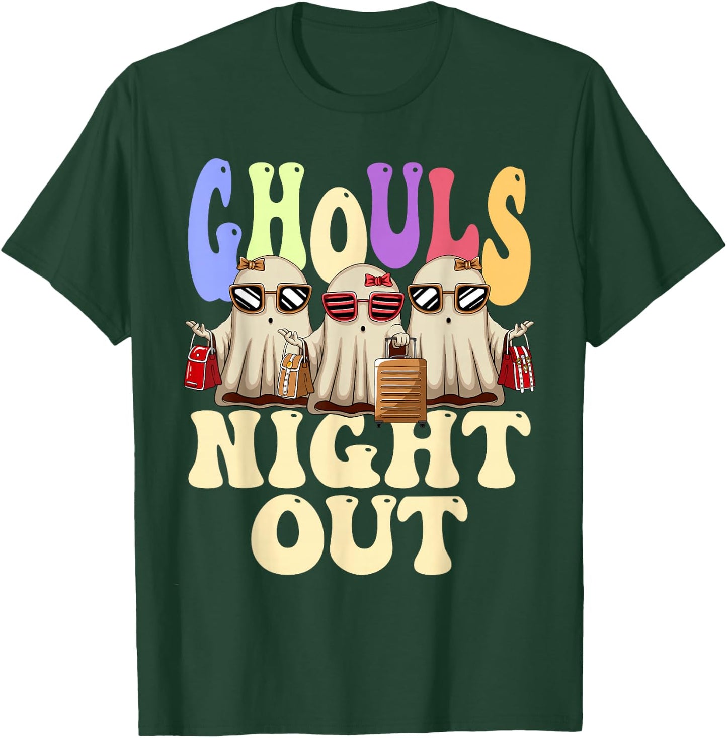 Ghouls Night Out Halloween Party Ghost T-Shirt - T-Shirt | Forest