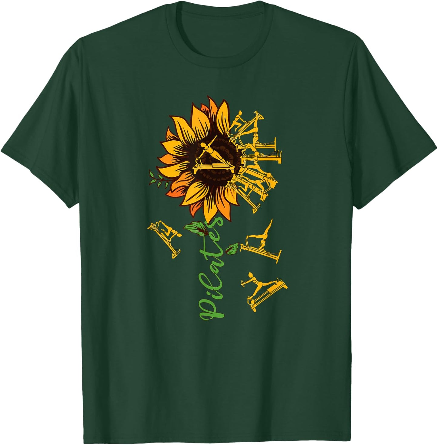Pilates sunflower Reformer Pilates flower T-Shirt - T-Shirt | Forest