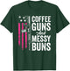 Coffee Guns And Messy Buns - Pink AR15 USA Funny Gun T-Shirt - T-Shirt | Forest