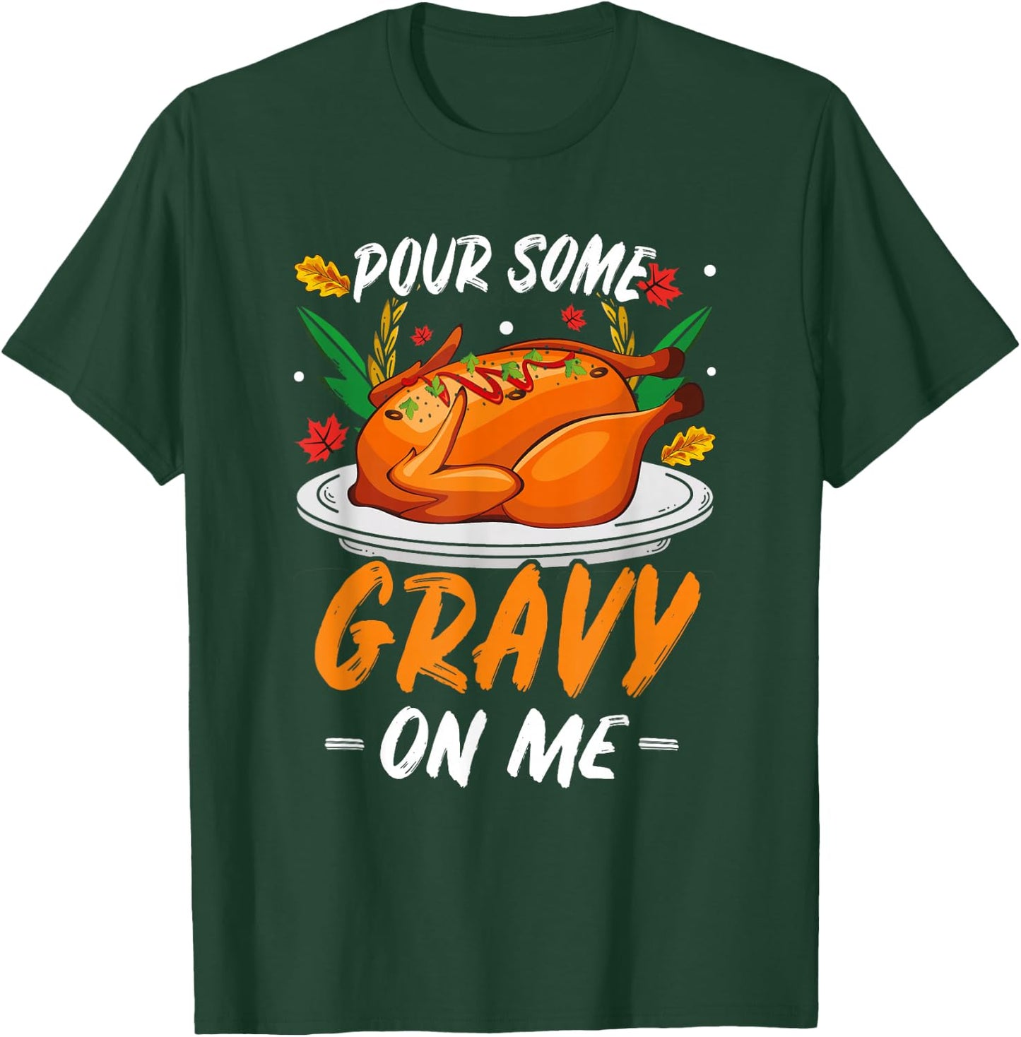 Anno Royal -Adults Thanksgiving Turkey Pattern , Black, Small T-Shirt - T-Shirt | Forest