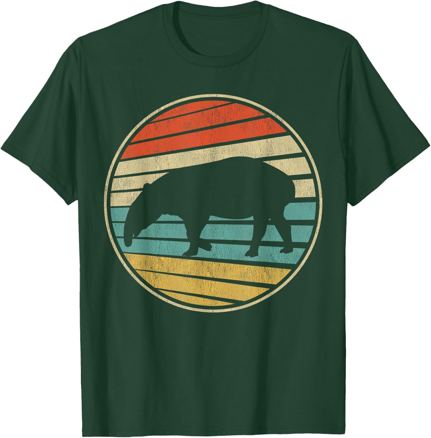 Cute Tapir Gift Retro Vintage 70s 80s Tapir Animal Lover Fun T-Shirt - T-Shirt | Forest
