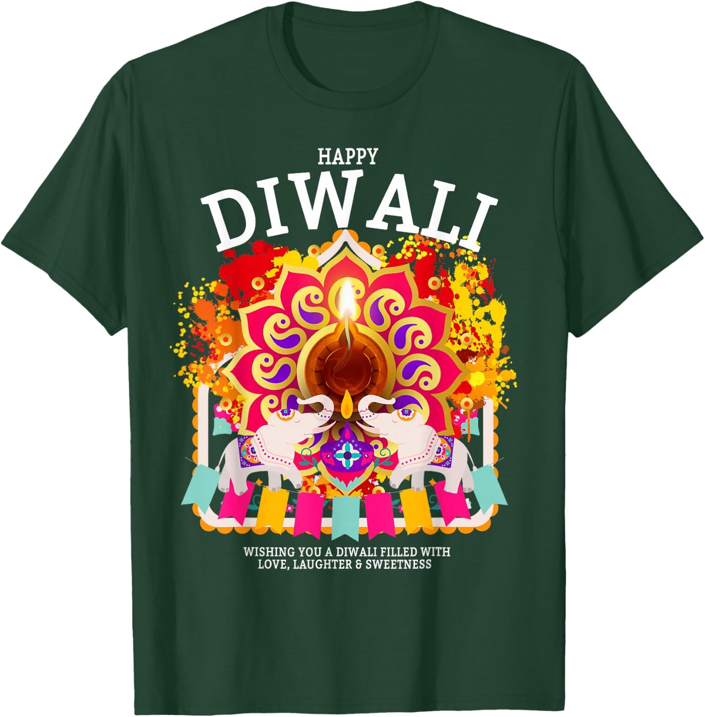 Happy Diwali Outfit Idea For Kids & Hindu Festival Diwali T-Shirt - T-Shirt | Forest