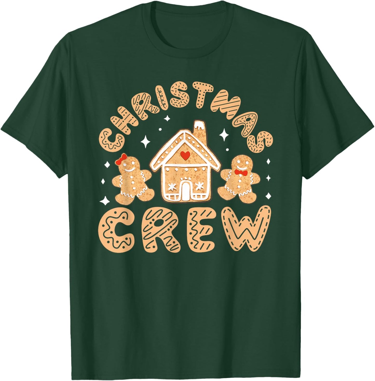 Christmas Crew Gingerbread Cookie Holiday Baking T-Shirt - T-Shirt | Forest