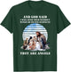 And God Said I Will Send Them Without Wings Cat Jesus Lovers Men Women T-Shirt - T-Shirt | Forest
