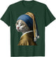 Girl with a Pearl Earring Funny Cat Lovers T-Shirt - T-Shirt | Forest