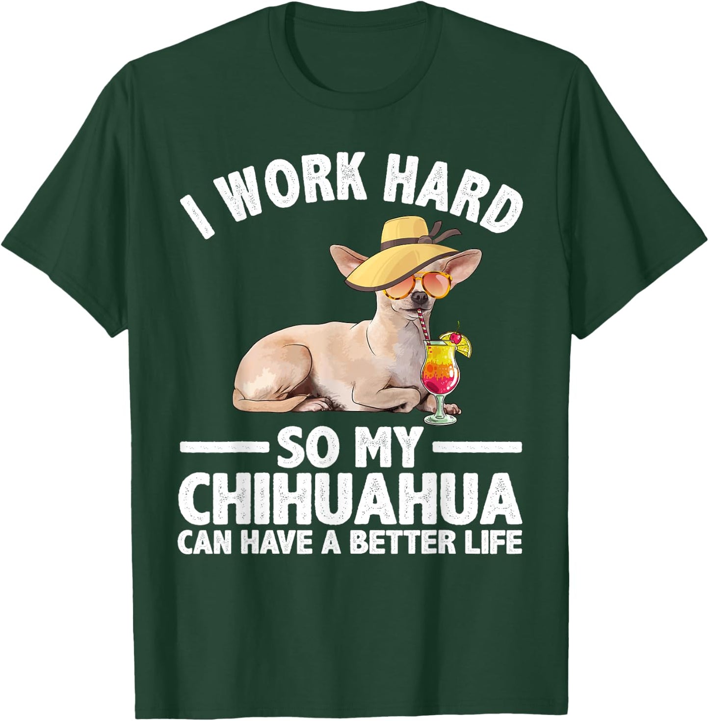 Cool Chihuahua Art Women Chihuahua Lover Dog Owner T-Shirt - T-Shirt | Forest