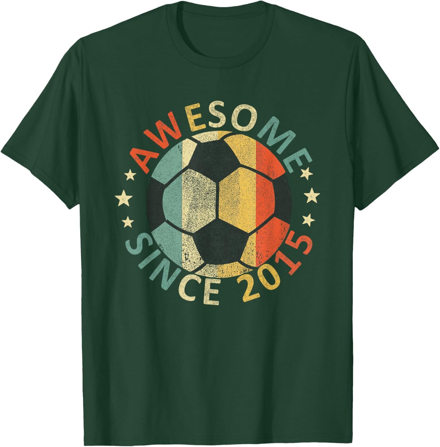 Soccer Player Awesome Since 2015 T-Shirt - T-Shirt | Forest