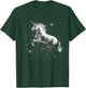 Unicorn Black and White Starry Stars T-Shirt - T-Shirt | Forest