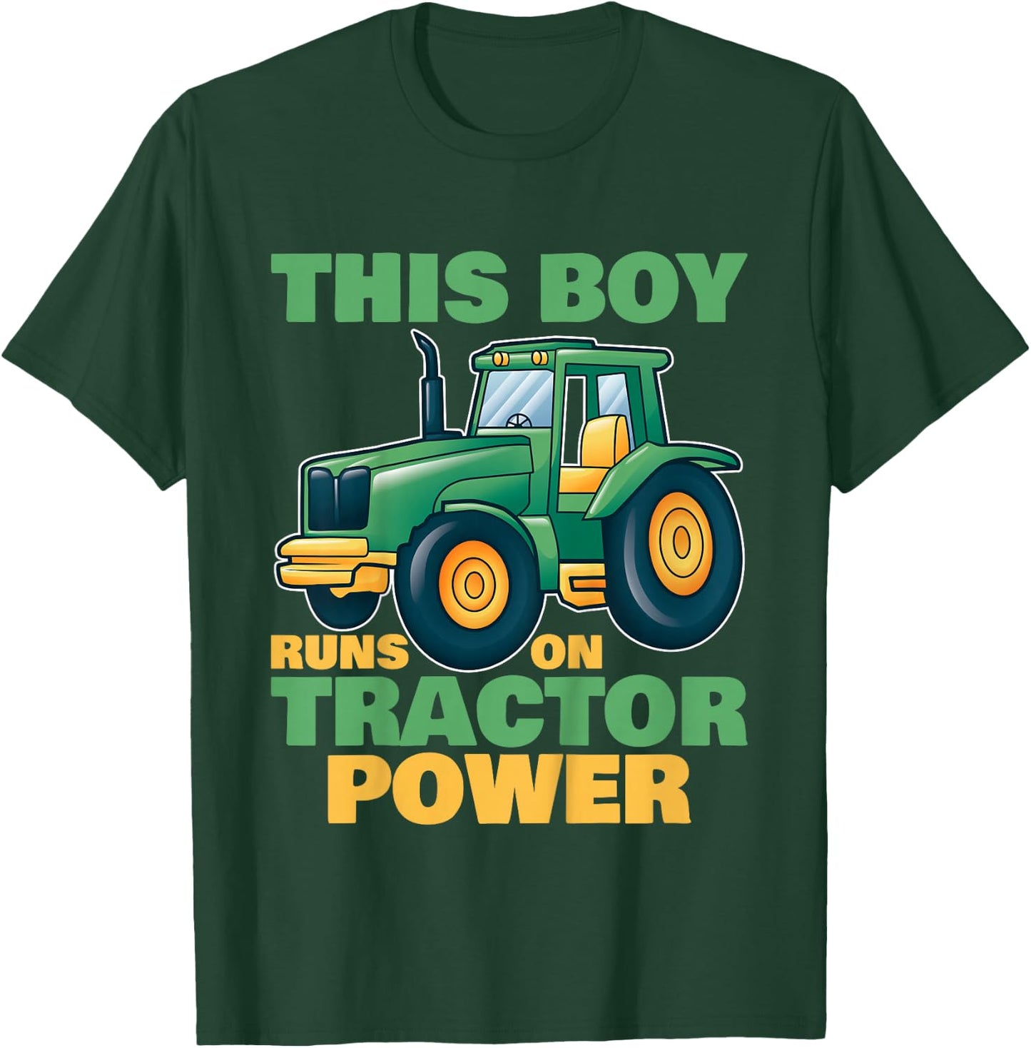 Kids Tractor | Toddler Tractors | Boys Tractor T-Shirt - T-Shirt | Forest