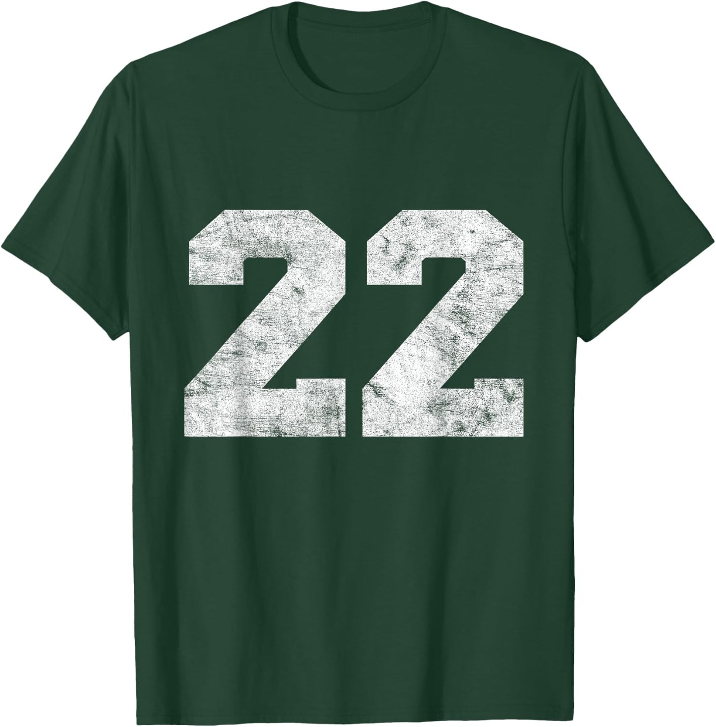 Vintage Lucky Number 22 Birthday Sports Player Team Athlete T-Shirt - T-Shirt | Forest