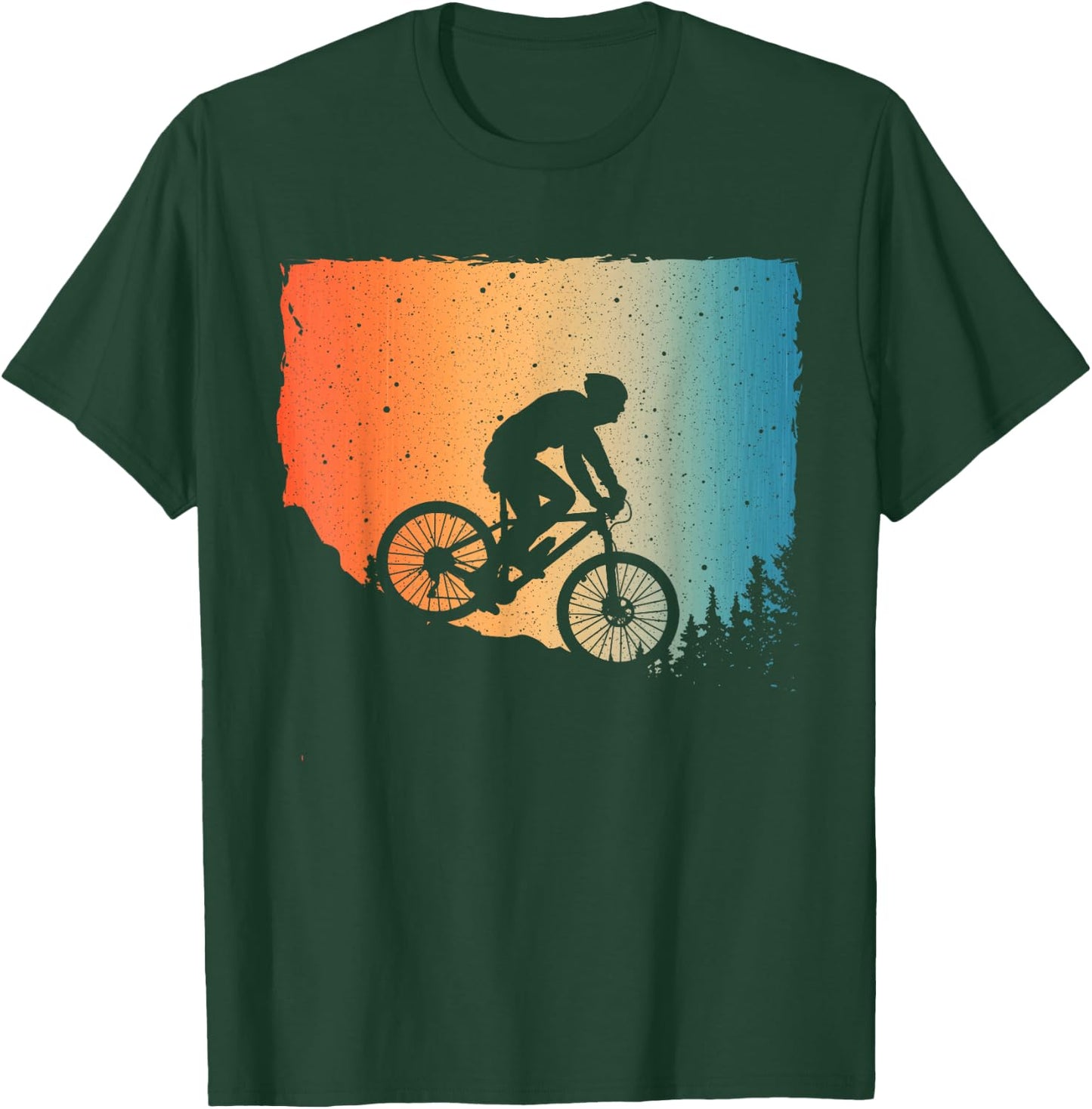 Funny Mountain Biking Design Women Mountain Bike T-Shirt - T-Shirt | Forest