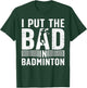 Funny Badminton Art Women Shuttlecock Sport Player T-Shirt - T-Shirt | Forest
