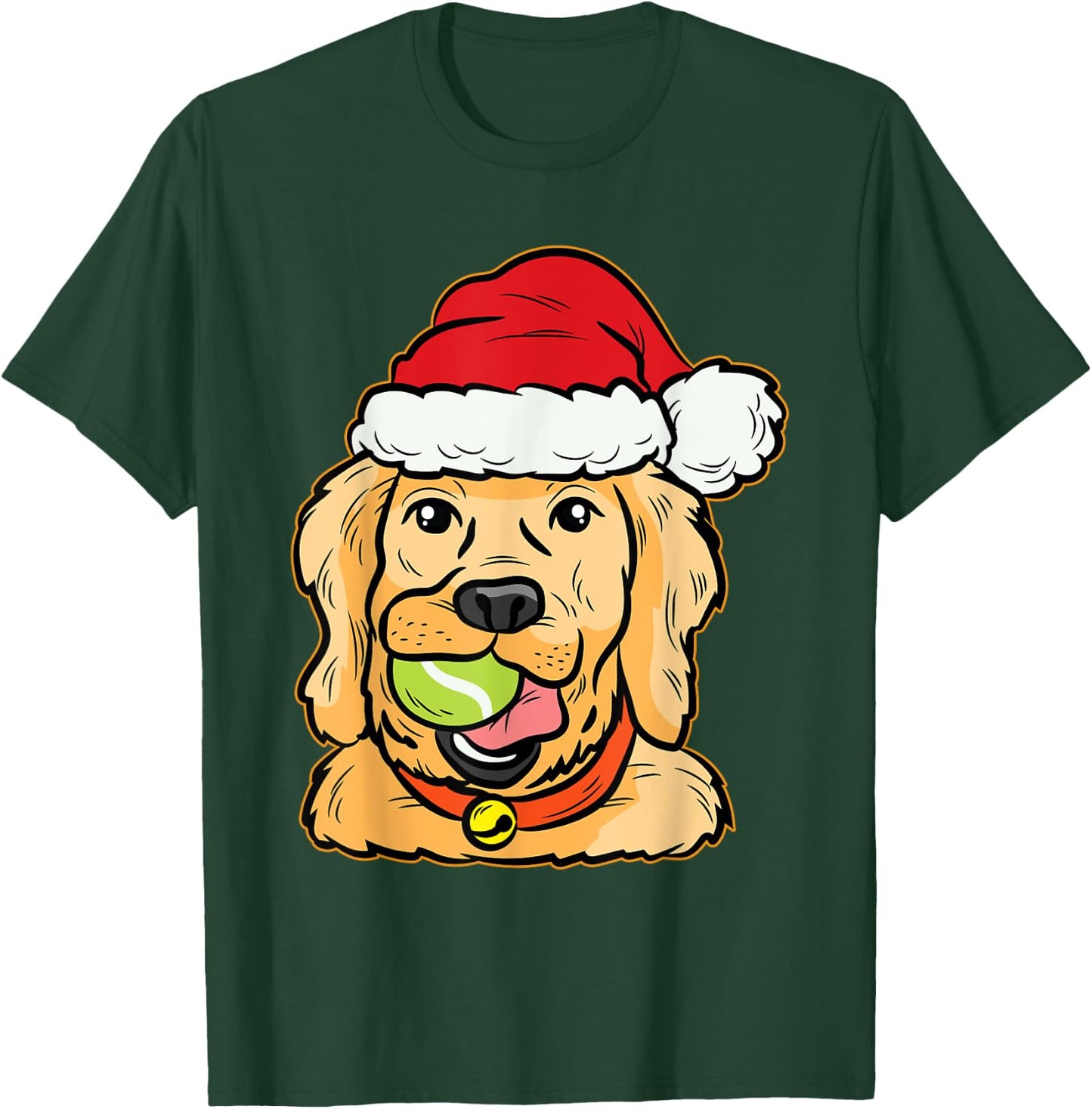 Golden Retriever Tennis Ball Christmas Pajama Dog Puppy Xmas Women Kids T-Shirt - T-Shirt | Forest